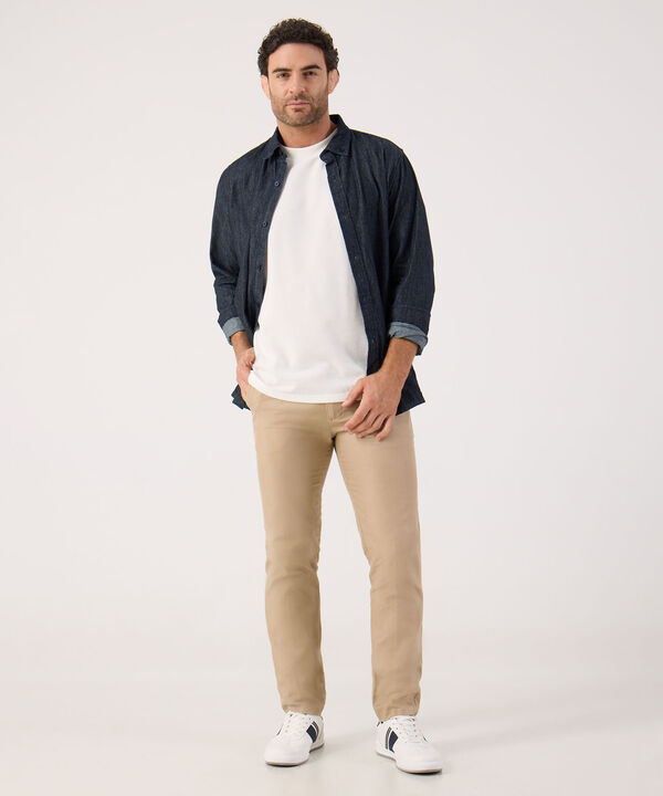 Camisa Regular Tono Azul Oscuro